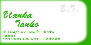blanka tanko business card